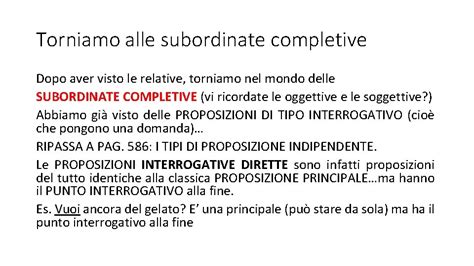 Le Subordinate Interrogative Indirette Ripassiamo Le Tre Tipologie