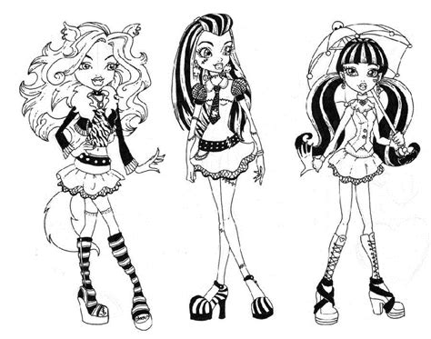 Dibujos Para Colorear Monster High Grupo