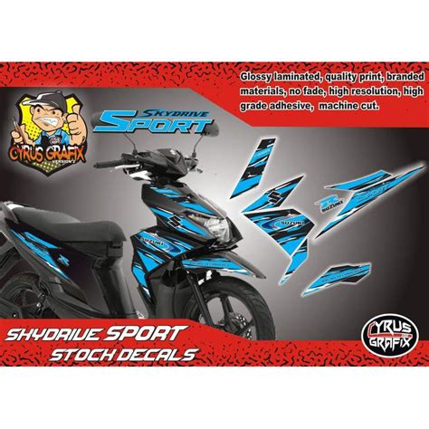 SKYDRIVE SPORT STOCK DECALS Shopee Philippines