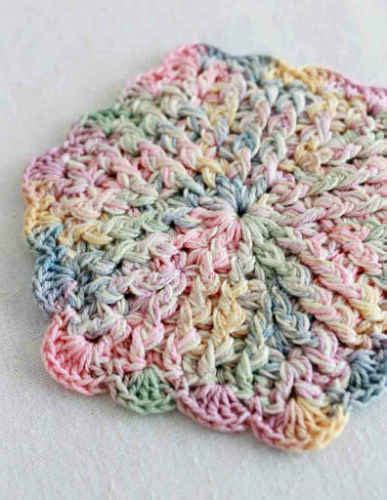 Free Crochet Pattern Vintage Pastels Coaster 92