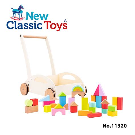 New Classic Toys 荷蘭形狀認知寶寶積木學步車 11320 Pchome 24h購物