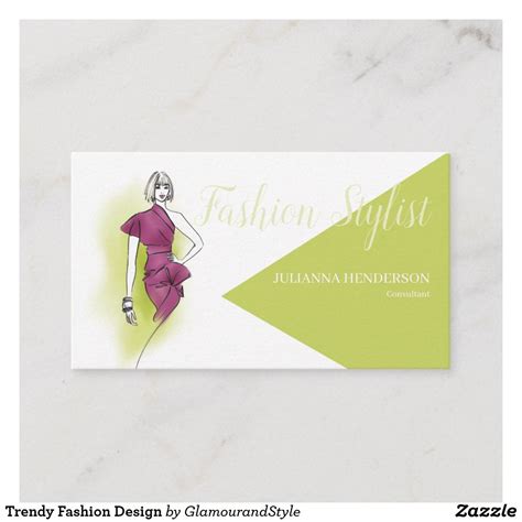 Trendy Fashion Design Business Card | Zazzle | Fashion business cards, Business card design ...