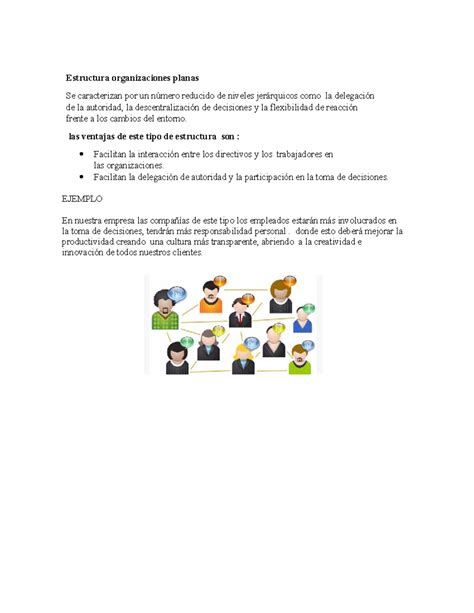 LA Organizacion Y SUS Estructuras - Estructura organizaciones planas Se