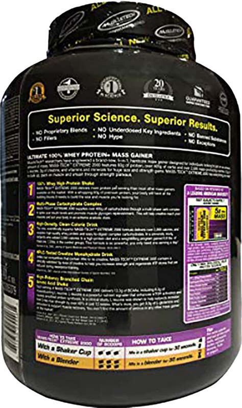 Buy Muscletech Performance Series Mass Tech Extreme Triple Chocolate Brownie 2000 2700 Gm