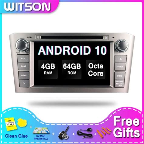 DE Stock WITSON Android 10 0 Car Auto Radio 2 Din For TOYOTA AVENSIS