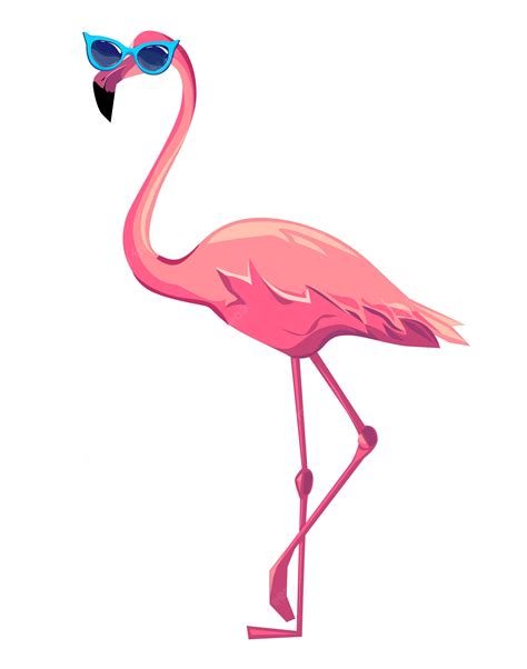 Premium Vector Cute Flamingo With Sunglasses Illustration Summer