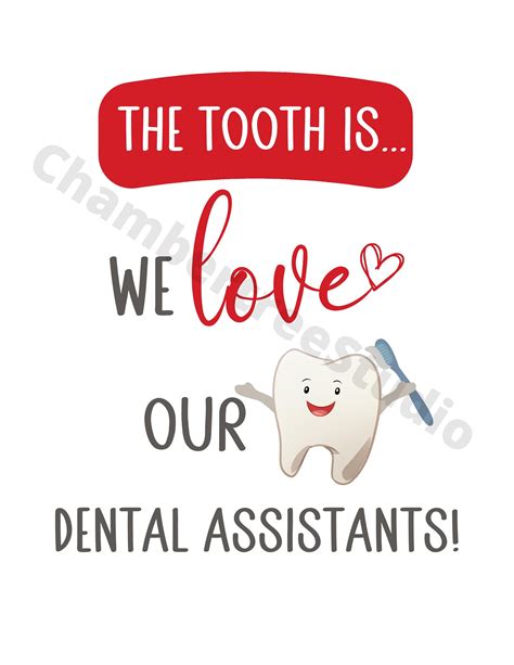 Dental Assistant Week Sign Printable Dental Appreciation Sign 8x10 Dental Office Assistants