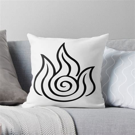 Avatar The Last Airbender Fire Symbol Throw Pillow For Sale By