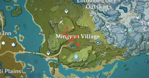 Genshin Impact Lost Riches Treasure Area 7 Locations in Mingyun Village