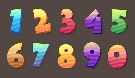 D Style Colorful Numbers Design Vector Art At Vecteezy