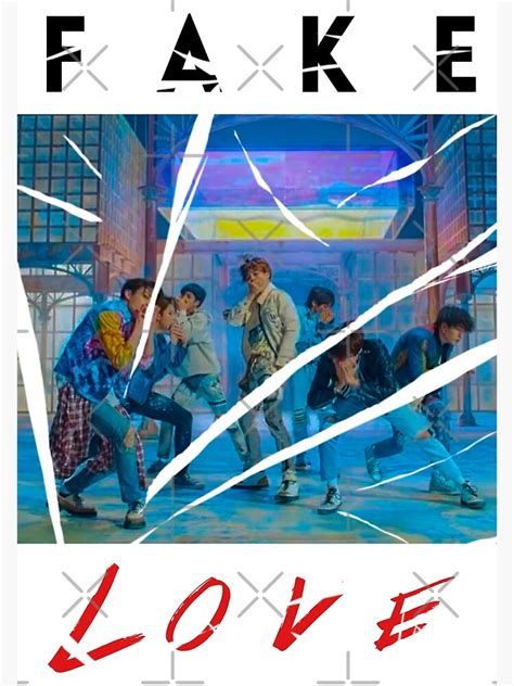 Bts Fake Love Poster For Sale By Marisaurban Redbubble