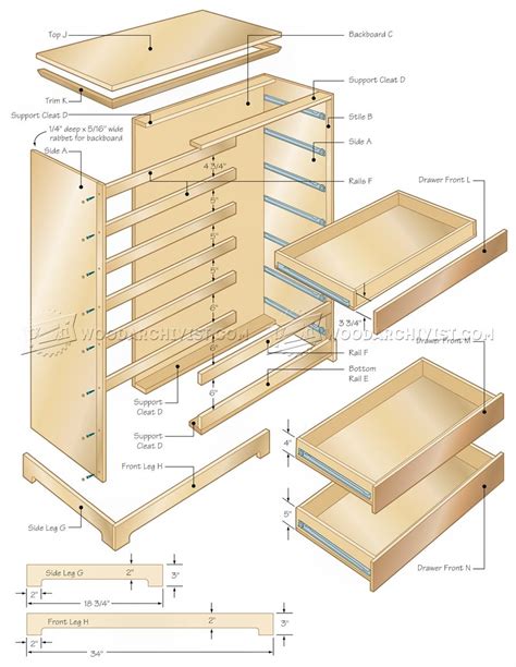 Tall Chest of Drawers Plans • WoodArchivist