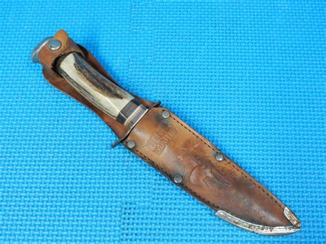 Mavin Solingen Germany Hunting Knife Stag Handle Edge Brand With