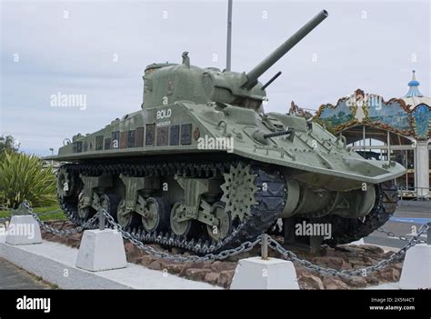 Courseulles Sur Mer France May 1 2024 Duplex Drive Sherman Tank