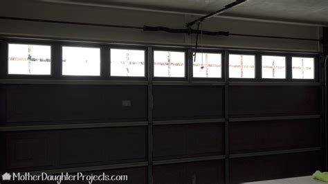 DIY Frosted Garage Door Windows - Mother Daughter Projects