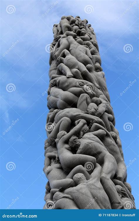 Monolito Della Scultura Nel Parco Di Vigeland Immagine Stock Editoriale