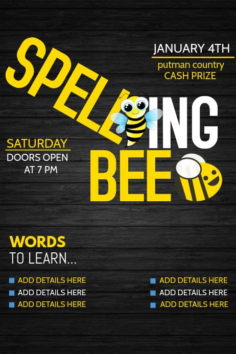 School Flyersevent Flyersspelling Bee Flyers Template Postermywall