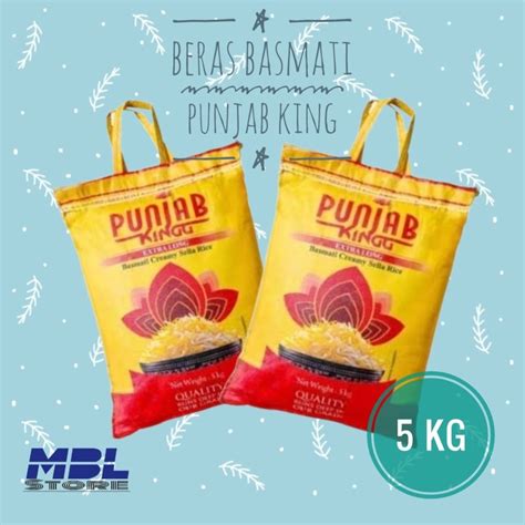 Jual Beras Basmati Punjab King Premium 5 Kg Halal Shopee Indonesia