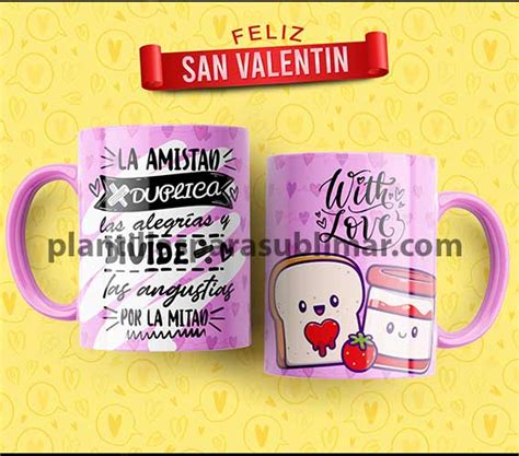 San Valentin Duos Sublimar Pan Mermelada Plantillas Para Sublimar