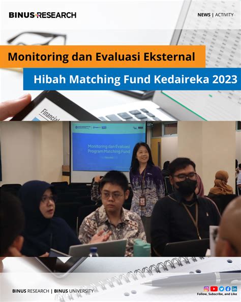 Monitoring Dan Evaluasi Eksternal Hibah Matching Fund Kedaireka 2023