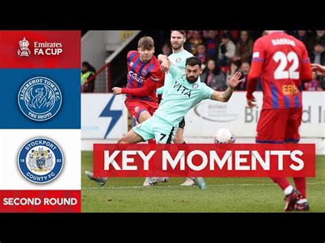 Aldershot Town V Stockport County Key Moments Second Round