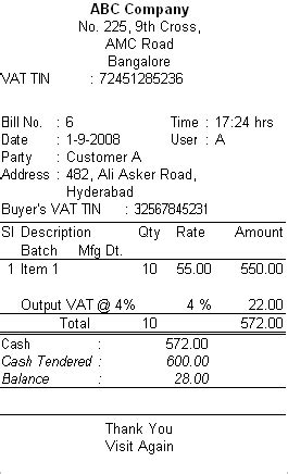 Printing A POS Invoice