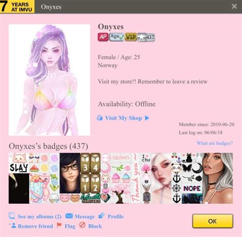 List of imvu badges - perprofessor