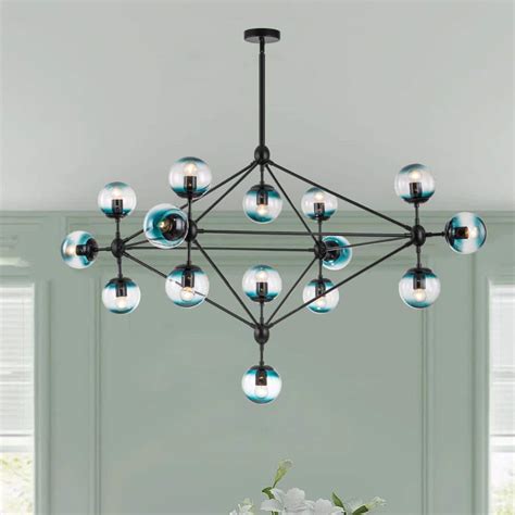 Rrtyo Philadelphia Light Matte Black Modern Sputnik Cluster