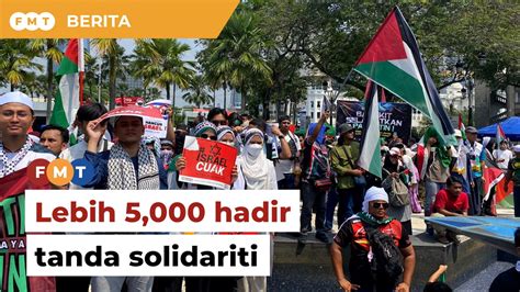 Laungan Free Palestine Bergema Di Masjid Negara Lebih Hadir