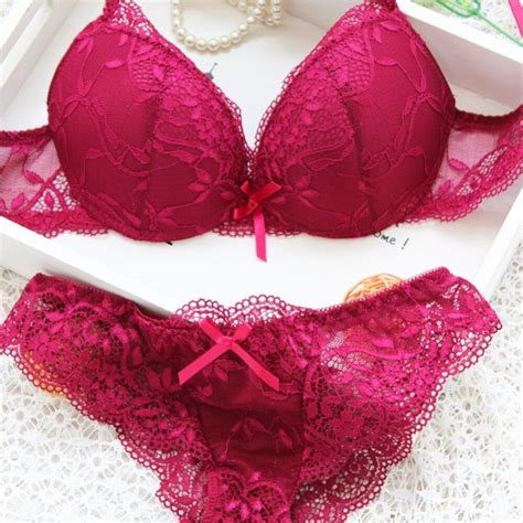 Women Lace Bras Lady Cute Sexy Underwear Satin Lace Embroidery Bra Sets