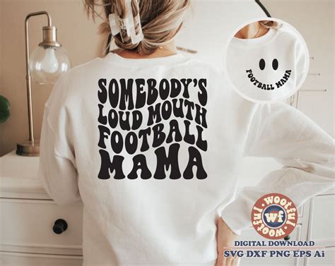 Somebody S Loud Mouth Football Mama Svg Football Fan Svg Etsy