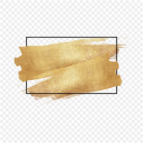 Creative Text Box White Transparent Golden Creative Hand Painted Brush