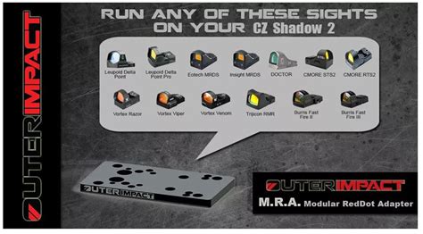 Outerimpact Universal Red Dot Adapter für CZ Shadow 2