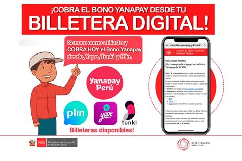 Billetera Digital Pasos Para Validar Datos Y Cobrar El Bono Yanapay