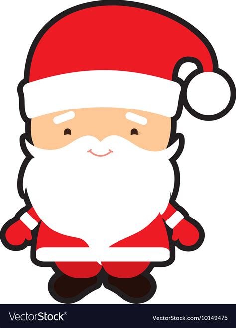 Santa Cartoon Merry Christmas Icon Graphic Vector Image