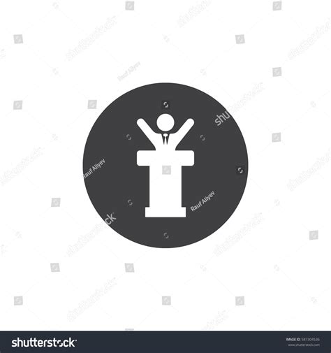 Speaker Man Icon Stock Vector Royalty Free 587304536 Shutterstock