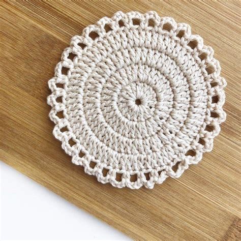 Crochet Round Coasters Farmhouse Decor Housewarming Gift Etsy