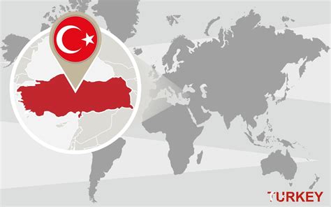 Turquia No Mapa Mundi - mapa do mundo com a Turquia ampliada 5728608 Vetor no Vecteezy