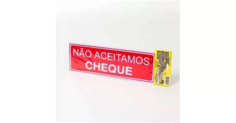 Placa N O Aceitamos Cheque P Dokassa Distribuidora