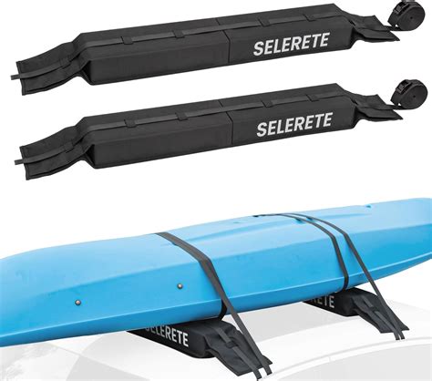 Onefeng Sports 135lb Kayak Saddle Aluminum Rustless Kayak Roof Rack With 15 Width