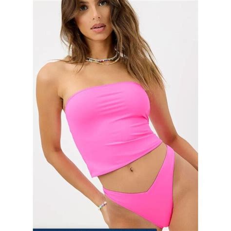 Frankie S Bikinis Swim Nwt Frankies Bikinis Peace Strapless Bikini Topsz 2xl Poshmark