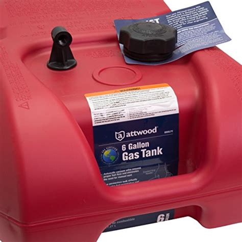 Attwood 8806lp2 Epa Certified 6 Gallon Portable Fuel Tank