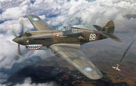 Papel de parede Segunda Guerra Mundial Avião avião Curtiss P 40