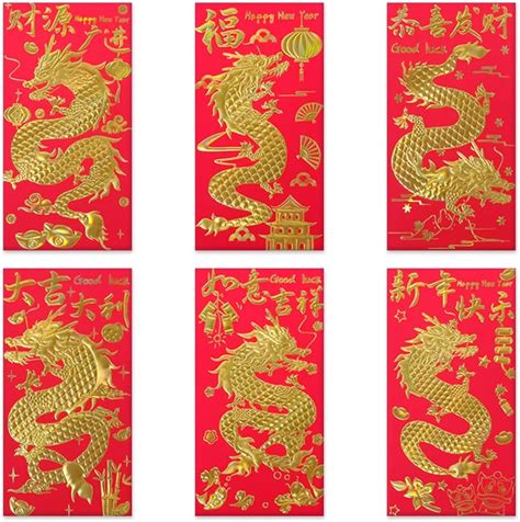 Amazon Hying 36 PCS Chinese Red Envelopes Chinese HongBao Card