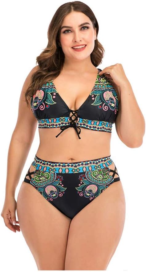 Bikini Damen Set Pu Sh Up Bademode Damen Frauen Plus Gr E Verbanddruck