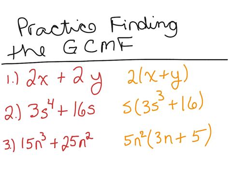 Factoring Polynomials With Common Monomial Factor Worksheet