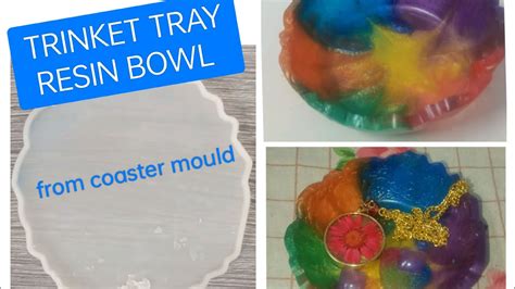 Trinket Try With Coaster Mould Resin Bowl Resinart Viral Crafts Diy