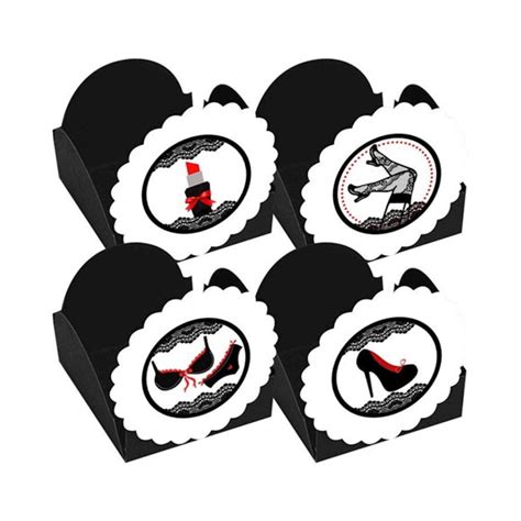 Forminhas para Doces Chá de Lingerie Preta Modelo 02 10 un