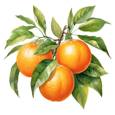 Premium Vector Watercolor Orange Fruit Illustration Ai Generative