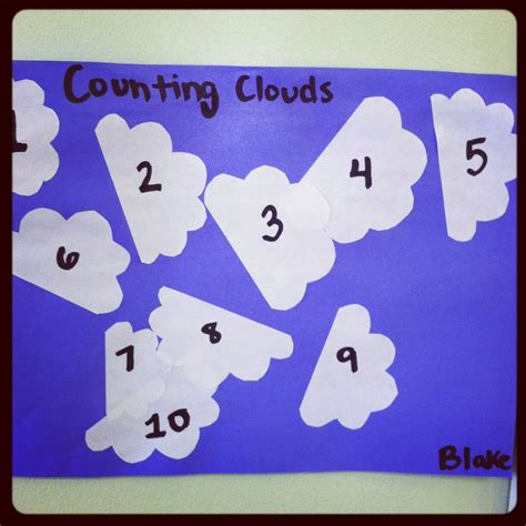 Counting Clouds The Kids Get To Glue Clouds Wherever They Want Then